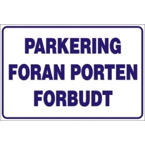 PARKERING - DIVS-10016 - 300 X 200 MM.